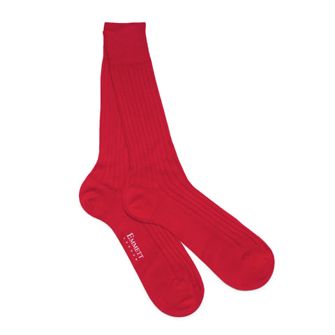 Classic Red Socks Mercerized Cotton