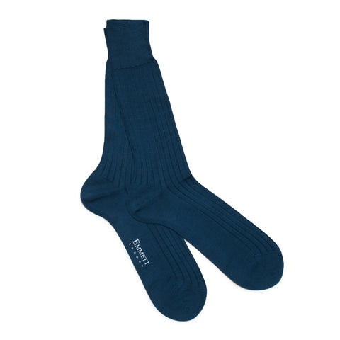Classic Jean Blue Socks Mercerized Cotton