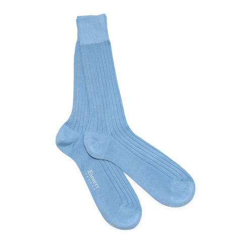 Classic Sky Blue Socks Mercerized Cotton