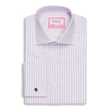 Purple & White Striped Shirt