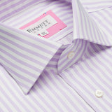 Purple & White Striped Shirt
