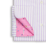 Purple & White Striped Shirt