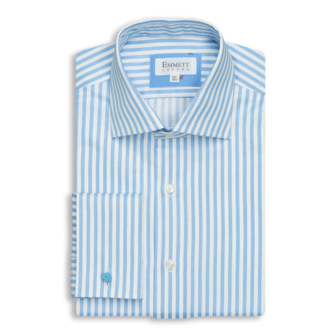 Light Blue & White Striped Shirt
