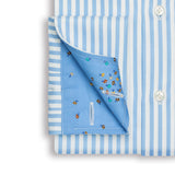 Light Blue & White Striped Shirt