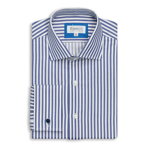 Dark Blue & White Stripe Shirt