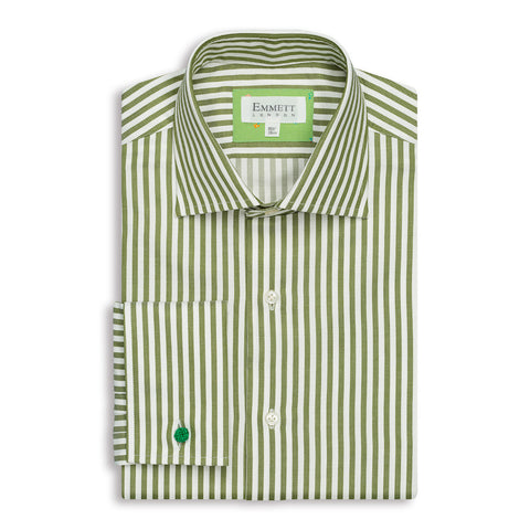 Green & White Stripe Shirt