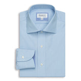 Blue Poplin Anti-Wrinkle Shirt