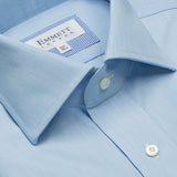 Blue Poplin Anti-Wrinkle Shirt