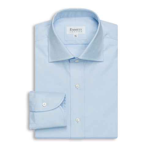 Blue Oxford Anti-Wrinkle Shirt