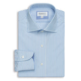 Blue & White Stripe Anti-Wrinkle Poplin Shirt