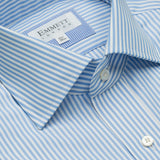 Blue & White Stripe Anti-Wrinkle Poplin Shirt