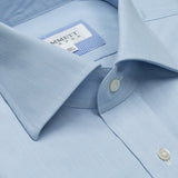 Blue Poplin Anti-Wrinkle Shirt