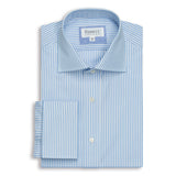 Blue & White Stripe Anti-Wrinkle Poplin Shirt