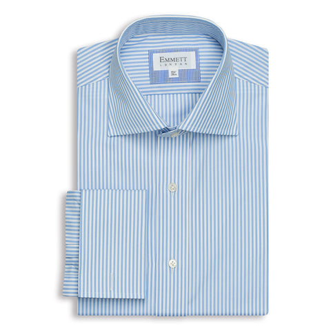 Blue & White Stripe Anti-Wrinkle Poplin Shirt