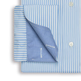 Blue & White Stripe Anti-Wrinkle Poplin Shirt