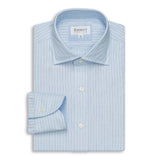 Blue Striped Cotton Linen Shirt