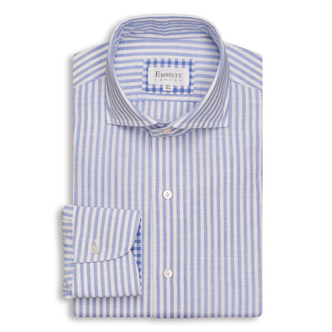 Blue & White Striped Chambray Shirt