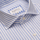 Blue & White Striped Chambray Shirt