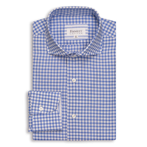 Blue & White Gingham Chambray Shirt