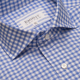 Blue & White Gingham Chambray Shirt