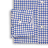 Blue & White Gingham Chambray Shirt