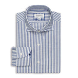 Blue & White Striped Chambray Shirt