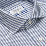 Blue & White Striped Chambray Shirt
