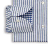 Blue & White Striped Chambray Shirt