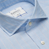 Blue & White Stripe Cotton Linen Shirt