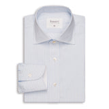 Blue & White Striped Oxford Shirt