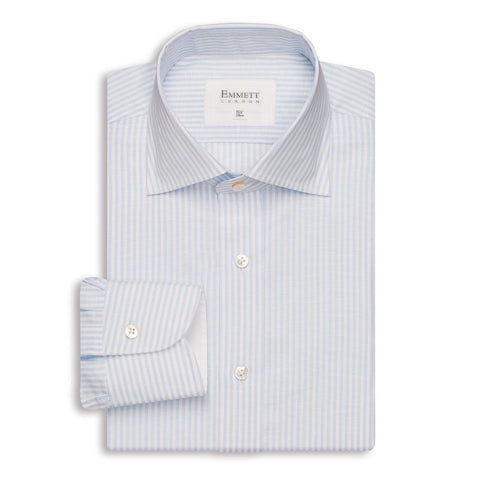 Blue & White Striped Oxford Shirt