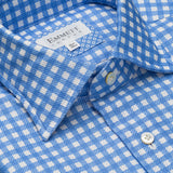 Blue & White Gingham Airtex Shirt