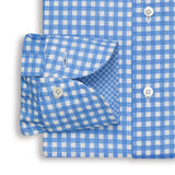 Blue & White Gingham Airtex Shirt