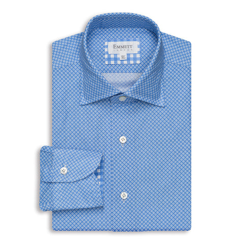 Blue Pattern Airtex Shirt
