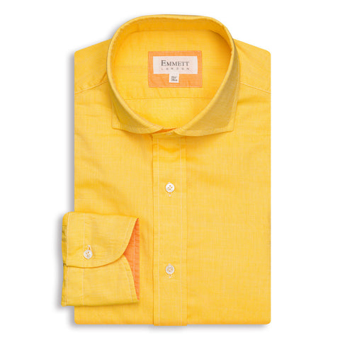 Warm Yellow  Linen Shirt