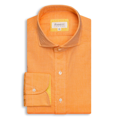 Orange Linen Shirt