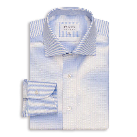 Dashed Blue Striped Shirt