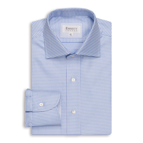 Light Blue Houndstooth Shirt