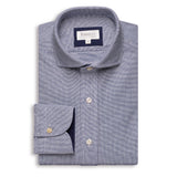 Navy & White Textured Shirt