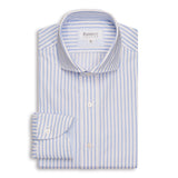 White & Blue Stripe Linen Shirt