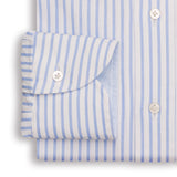 White & Blue Stripe Linen Shirt