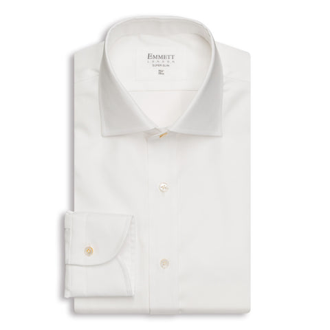 White Twill Super Slim Shirt