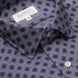 Navy All Over Printed Textured Shirt