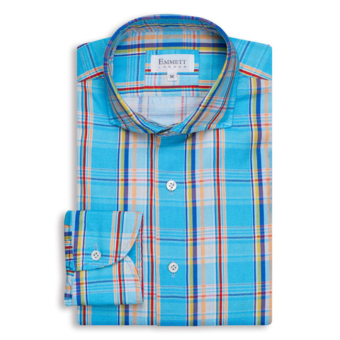 Turquoise Check Shirt