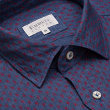 Blue Denim Eye Print Shirt
