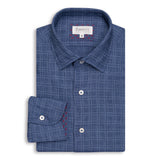 Blue Denim Tonal Check Shirt