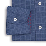Blue Denim Tonal Check Shirt