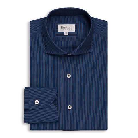 Tonal Blue Striped Shirt