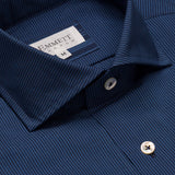 Tonal Blue Striped Shirt