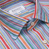 Multi Coloured Striped Linen Shirt